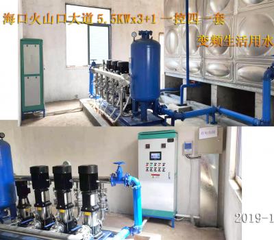 2019年10月?？诨鹕娇诖蟮?.5KWx3+1 一控四變頻泵組生活用水